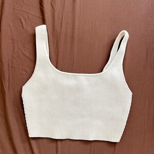 Aritzia - white crop top